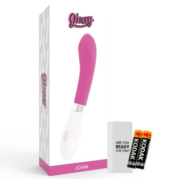 Glossy John — Vibrator, Waterproof, Pink — Classic Vibrators — view 2