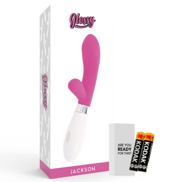 Glossy Jackson — Rabbit Vibrator, Silicone, Pink — Rabbit Vibrators — view 5