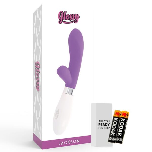 Glossy Jackson — Rabbit Vibrator, Silicone, Purple — Rabbit Vibrators — view 4