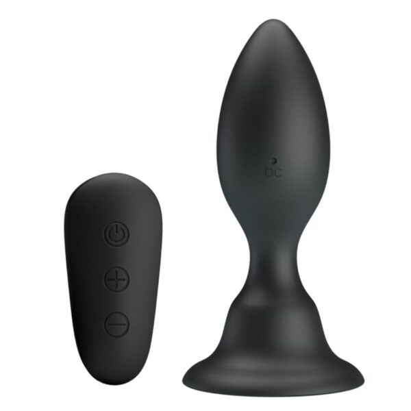 Mr Play — Vibrating Butt Plug, Remote Control, Black — Anal