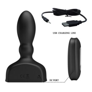 Mr Play — Inflatable Butt Plug, Remote Control, Black — Anal — view 3