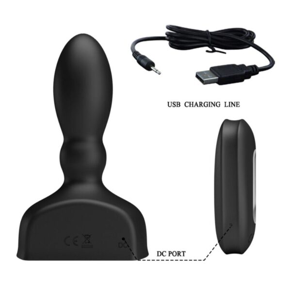 Mr Play — Inflatable Butt Plug, Remote Control, Black — Anal — view 3