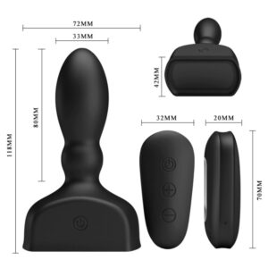 Mr Play — Inflatable Butt Plug, Remote Control, Black — Anal — view 4