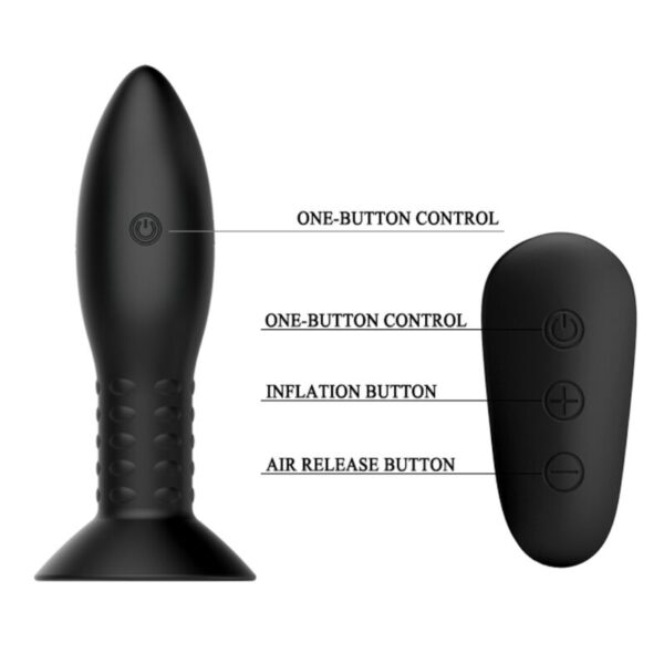 Mr Play Rotating Balls — Vibrating Butt Plug, Black — Anal — view 4