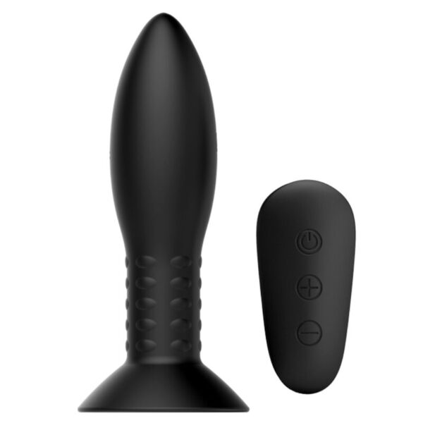 Mr Play Rotating Balls — Vibrating Butt Plug, Black — Anal