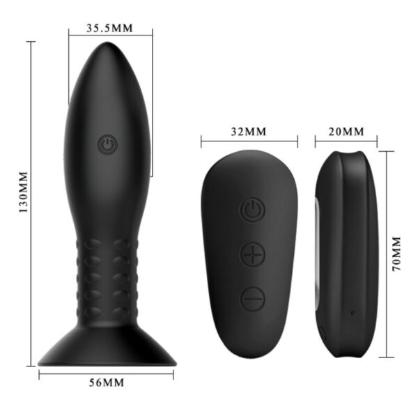 Mr Play Rotating Balls — Vibrating Butt Plug, Black — Anal — view 5