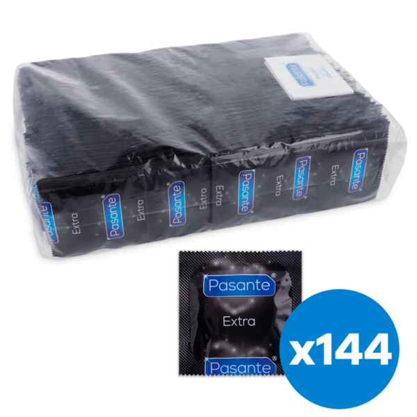 Pasante Extra — Thick Condoms, 144 Pack, Bag — Bulk Condom Packs