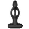 Mr Play — Vibrating Butt Plug, Silicone, Matte Black — Anal