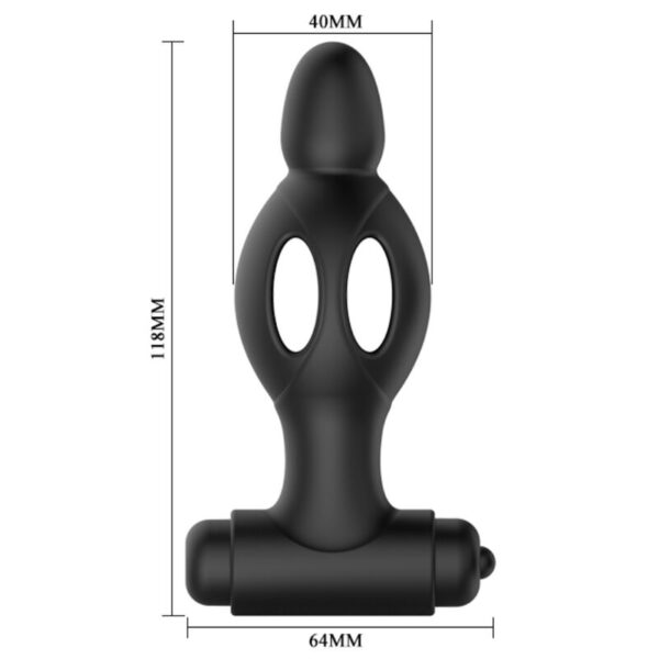 Mr Play — Vibrating Butt Plug, Silicone, Matte Black — Anal — view 5