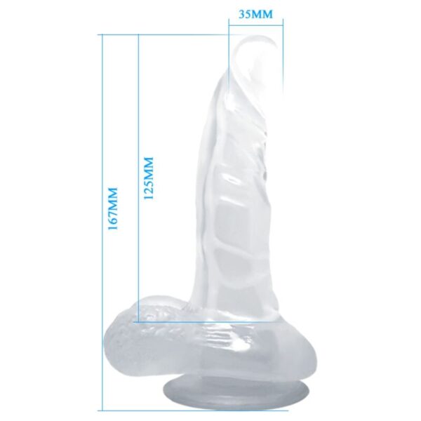 Baile — Realistic Dildo, Suction Cup, 16.7 cm, Transparent — Dildos — view 6