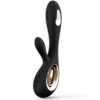 LELO Soraya Wave — Rabbit Vibrator, Rechargeable, Black — Hi-Tech Vibrators