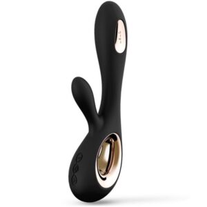 LELO Soraya Wave — Rabbit Vibrator, Rechargeable, Black — Hi-Tech Vibrators
