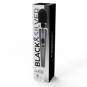 Black & Silver Dexter — Wand Massager, Rechargeable — Vibrators — view 4
