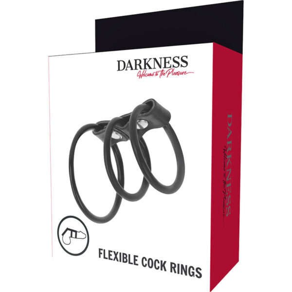 Darkness — Cock Ring Set, Flexible — Classic Cock Rings — view 3