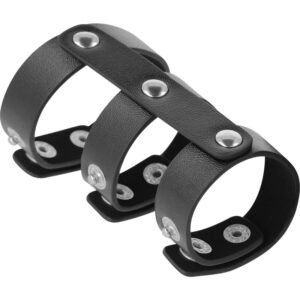 Darkness Double — Cock Ring, Synthetic Leather — Classic Cock Rings — view 2