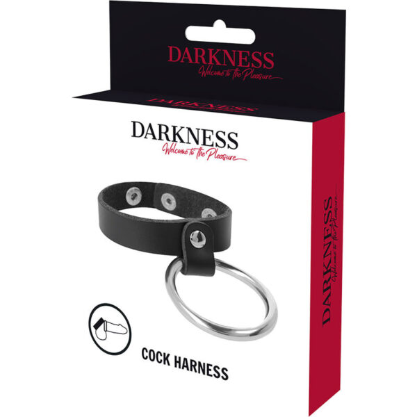 Darkness — Cock Ring, Black and Metal — Classic Cock Rings — view 5