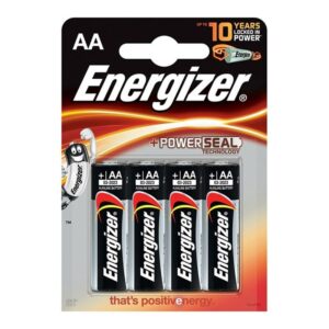 Energizer Alkaline Power AA LR6 — Batteries, 4 Pack — Batteries & Spare Parts