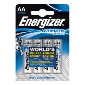 Energizer Ultimate Lithium AA L91 — Batteries, 4 Pack — Batteries & Spare Parts