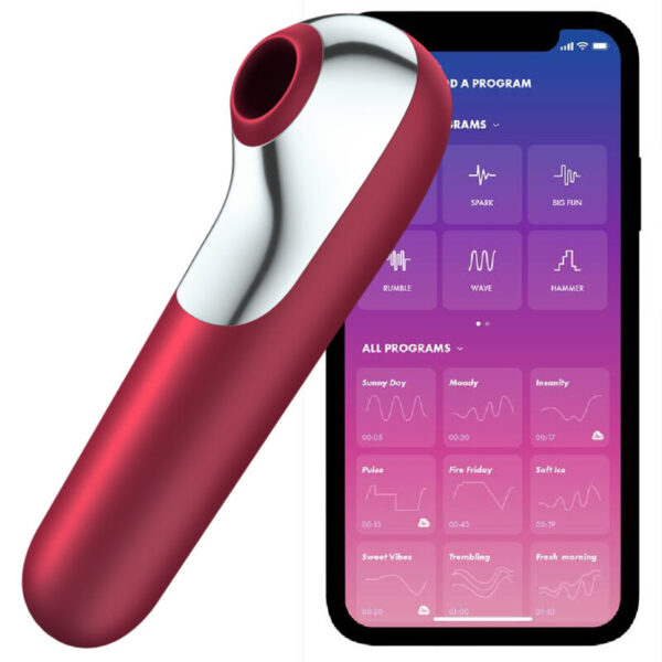 Satisfyer Dual Love — Air Pulse Stimulator, App-Controlled, Red — Air Pulse Vibrators