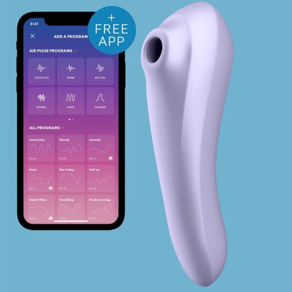 Satisfyer Dual Pleasure — Air Pulse Stimulator, Waterproof, Mauve — Air Pulse Vibrators — view 3