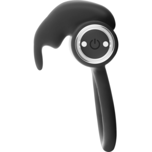 Black & Silver Burton — Vibrating Cock Ring, Silver — Cock Rings — view 4