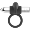 Black & Silver Burton — Vibrating Cock Ring, Silver — Cock Rings