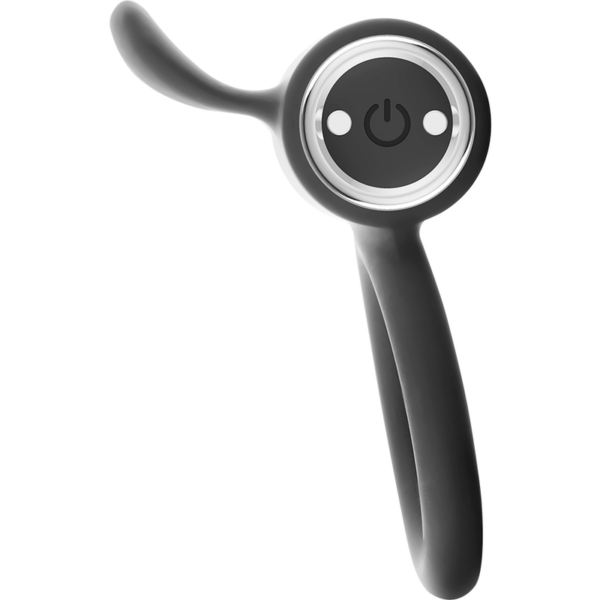 Black & Silver Cameron — Vibrating Cock Ring, Silver — Cock Rings — view 5