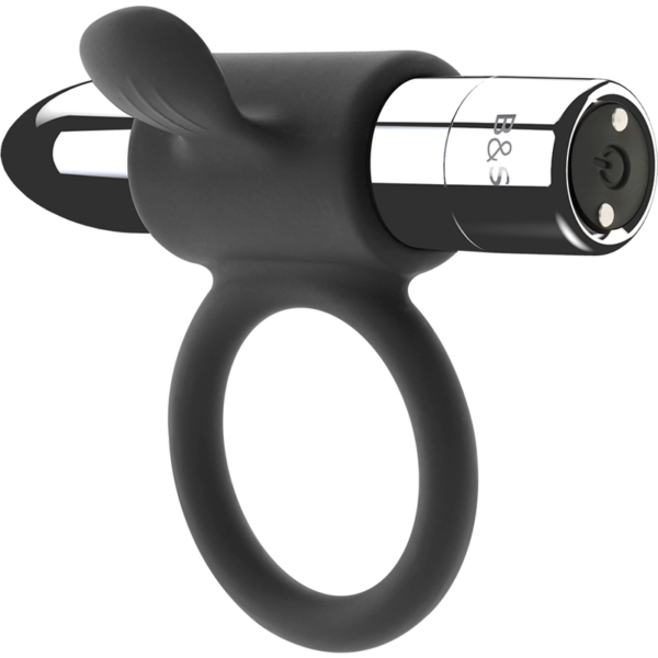 Black & Silver Cameron — Vibrating Cock Ring, Silver — Cock Rings