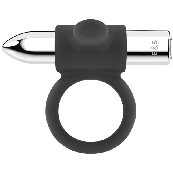 Black & Silver Cameron — Vibrating Cock Ring, Silver — Cock Rings — view 2