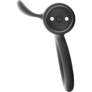 Black & Silver Cameron — Vibrating Cock Ring, Black — Cock Rings — view 4