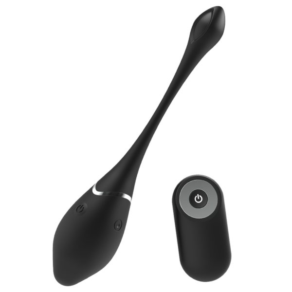 Black & Silver Jenell — Vibrating Egg, Remote Control — Clitoral Stimulators — view 6