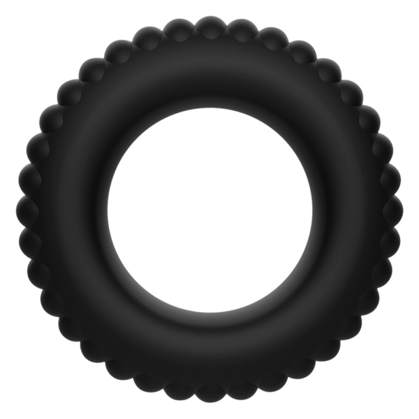 Addicted Toys 4-Piece — Cock Ring Set, Black — Classic Cock Rings — view 4