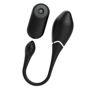 Black & Silver Jenell — Vibrating Egg, Remote Control — Clitoral Stimulators — view 3