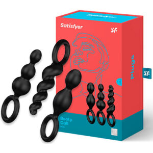 Satisfyer Set of 3 — Butt Plug, Silicone, Black — Anal — view 2
