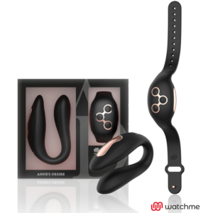 Anne’s Desire Dual — Couples Vibrator, Remote Control, Black/Gold — Clitoral Stimulators