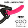 Delta Club — Strap-On, Silicone, 20 cm, Pink — Non-Vibrating Harnesses