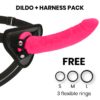 Delta Club — Strap-On, Silicone, 23 cm, Pink — Non-Vibrating Harnesses