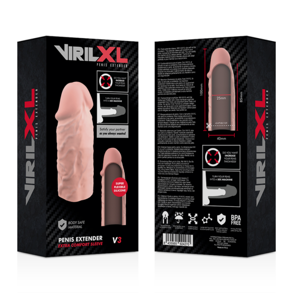 VirilXL Liquid Silicone V3 — Penis Extension Sleeve, Natural — Penis Accessories — view 2