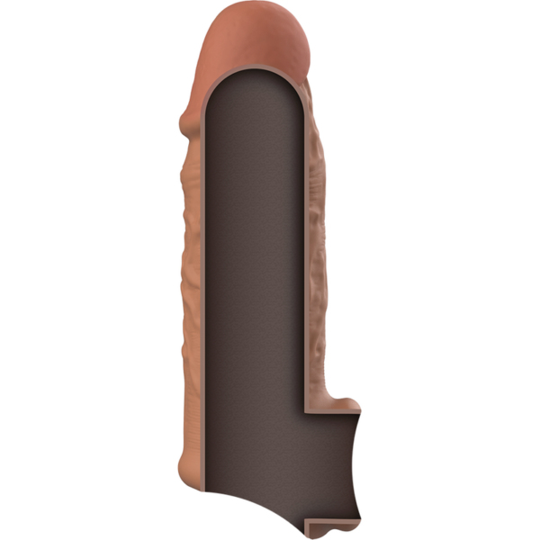 VirilXL Liquid Silicone V7 — Penis Extension Sleeve, Brown — Penis Accessories — view 9