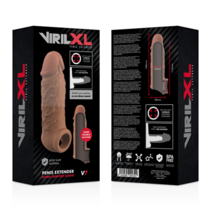 VirilXL Liquid Silicone V7 — Penis Extension Sleeve, Brown — Penis Accessories — view 2