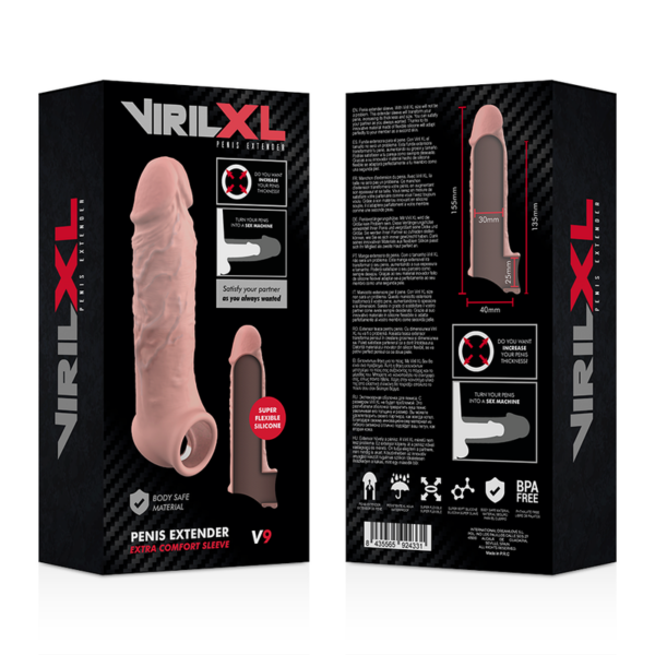 VirilXL Liquid Silicone V9 — Penis Extension Sleeve, Natural — Penis Accessories — view 9