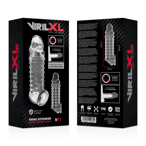 VirilXL V11 — Penis Extension Sleeve, Transparent — Penis Accessories — view 6