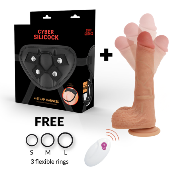 Cyber Silicock Mr Rick — Strap-On, Remote Control, 20.9 cm — Strap-Ons & Harnesses