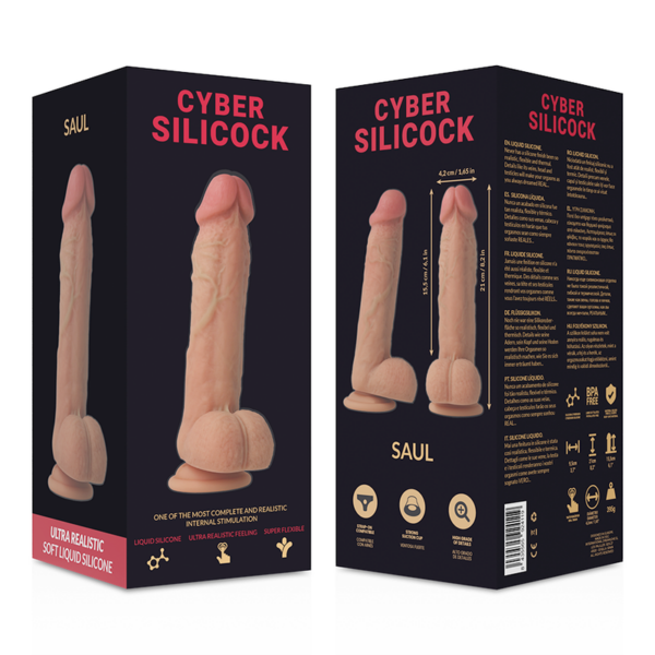 Cyber Silicock Saul — Realistic Dildo, Silicone, 21 cm — Dildos — view 6