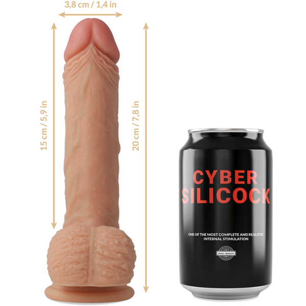 Cyber Silicock Freeman — Strap-On, Silicone, 20 cm — Non-Vibrating Harnesses — view 9