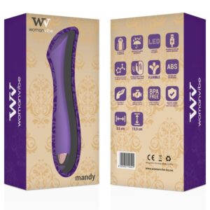 Womanvibe Mandy — Vibrator, Rechargeable, Purple — G-Spot Vibrators — view 2