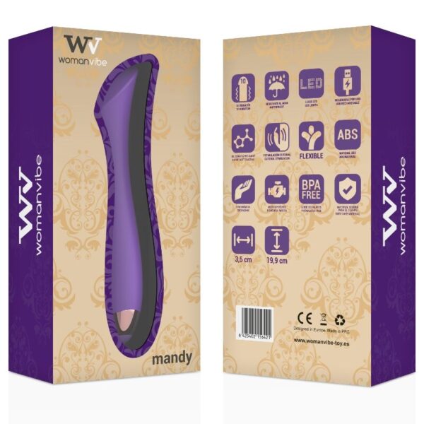 Womanvibe Mandy — Vibrator, Rechargeable, Purple — G-Spot Vibrators — view 2