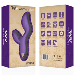 Womanvibe Donna — Rabbit Vibrator, Rechargeable, Lilac — Clitoral Stimulators — view 2