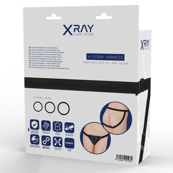 X Ray — Strap-On Harness, 3 Silicone Rings — Strap-Ons & Harnesses — view 7