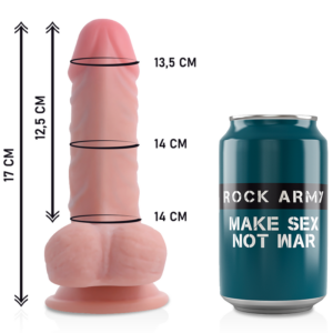 Rockarmy Panzer — Strap-On Dildo, Dual Density, 17 cm — Non-Vibrating Harnesses — view 3